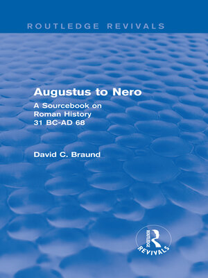 cover image of Augustus to Nero (Routledge Revivals)